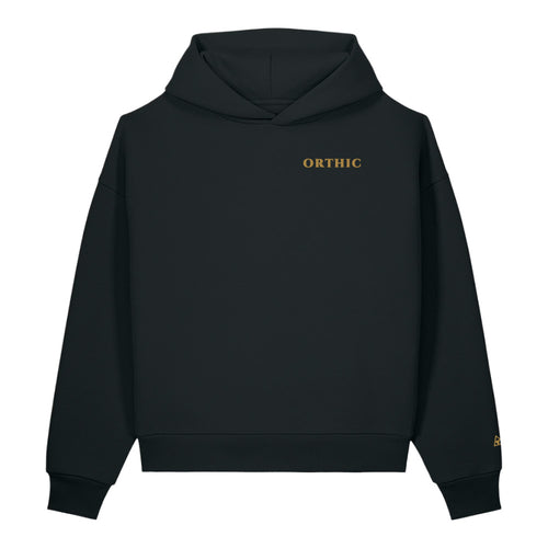 Atelier Sculpted Hoodie by ORTHIC in Black, front