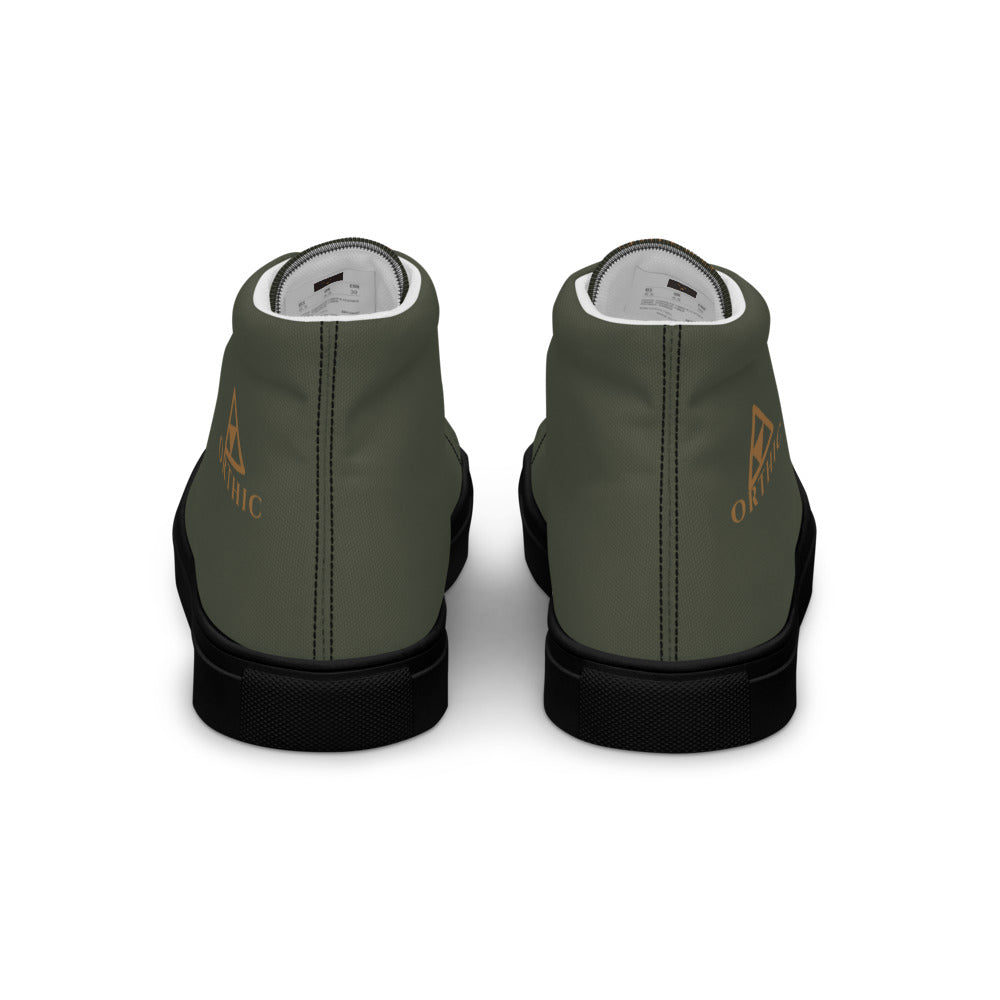 Off-Duty High-Top — Men's Printed Canvas in Loden (flat back)