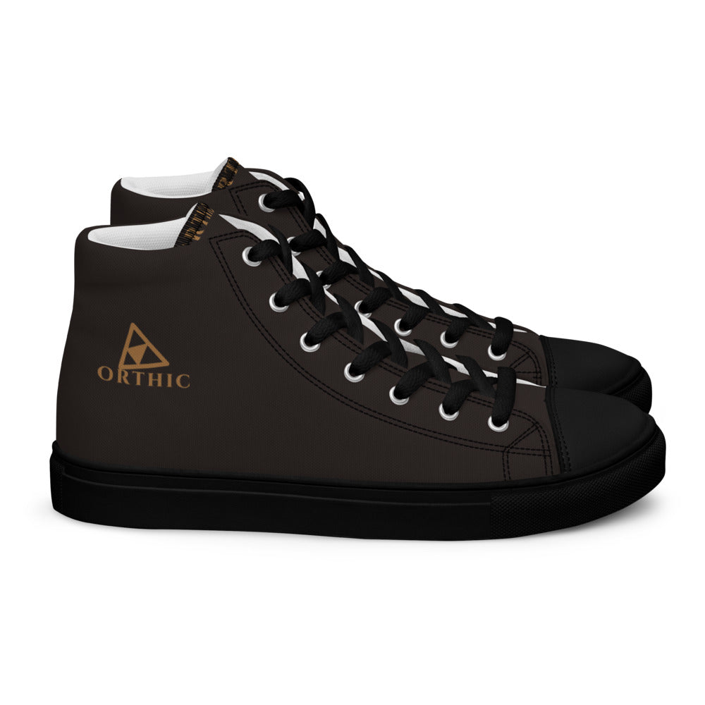 Off-Duty High-Top — Men's Printed Canvas in Espresso (shoe_quarters_right)