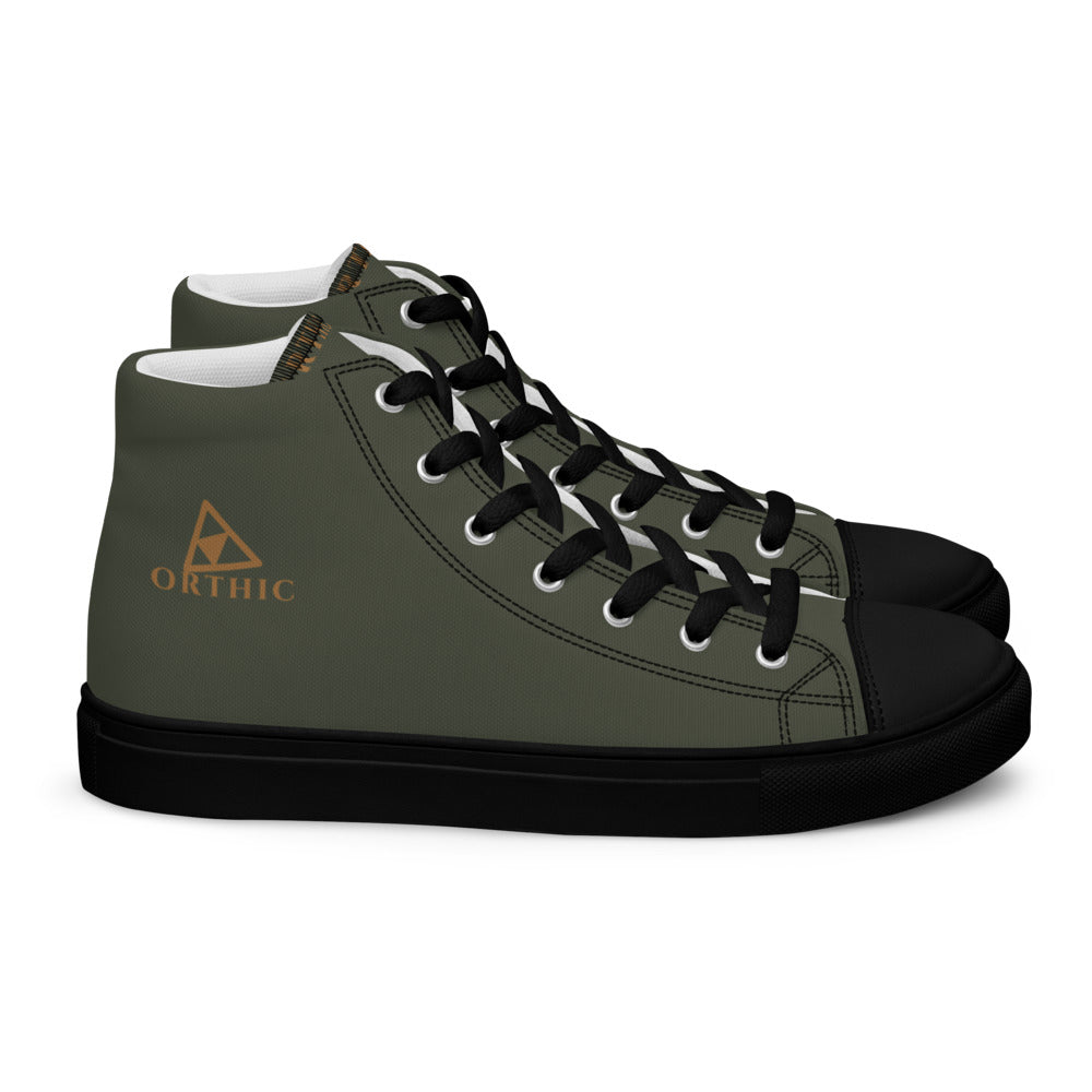 Off-Duty High-Top — Men's Printed Canvas in Loden (shoe_quarters_right)