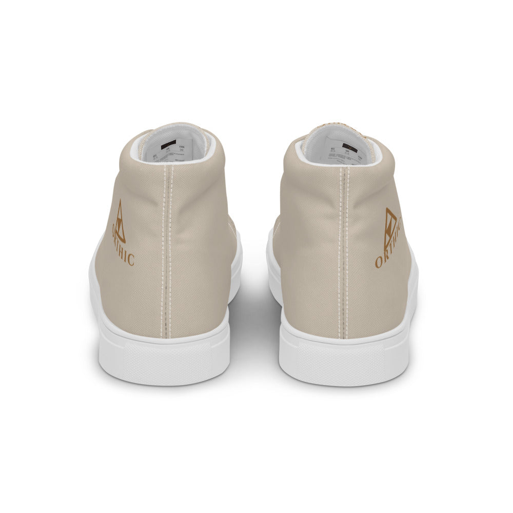 Off-Duty High-Top — Men's Printed Canvas in Travertine (flat back)