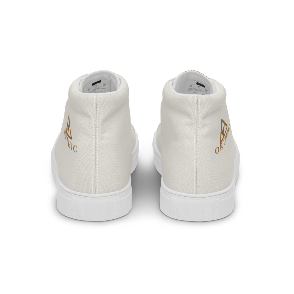 Off-Duty High-Top — Men's Printed Canvas in Chalk (flat back)