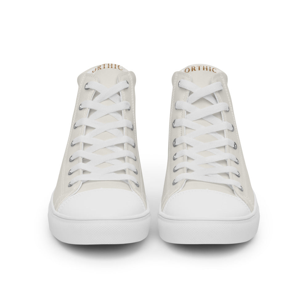 Off-Duty High-Top — Men's Printed Canvas in Chalk (shoe_tongue_left)