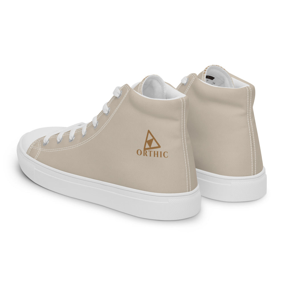 Off-Duty High-Top — Men's Printed Canvas in Travertine (flat left back)