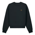 ORTHIC Mark Only Sculpted Crewneck — 500 GSM Organic Cotton Fleece in Black
