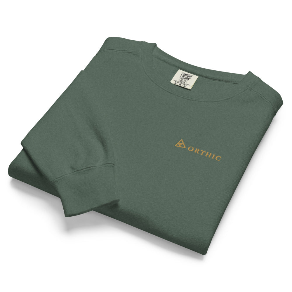 Canyon Hour Garment-Dyed Crew — Orthic Mark by ORTHIC