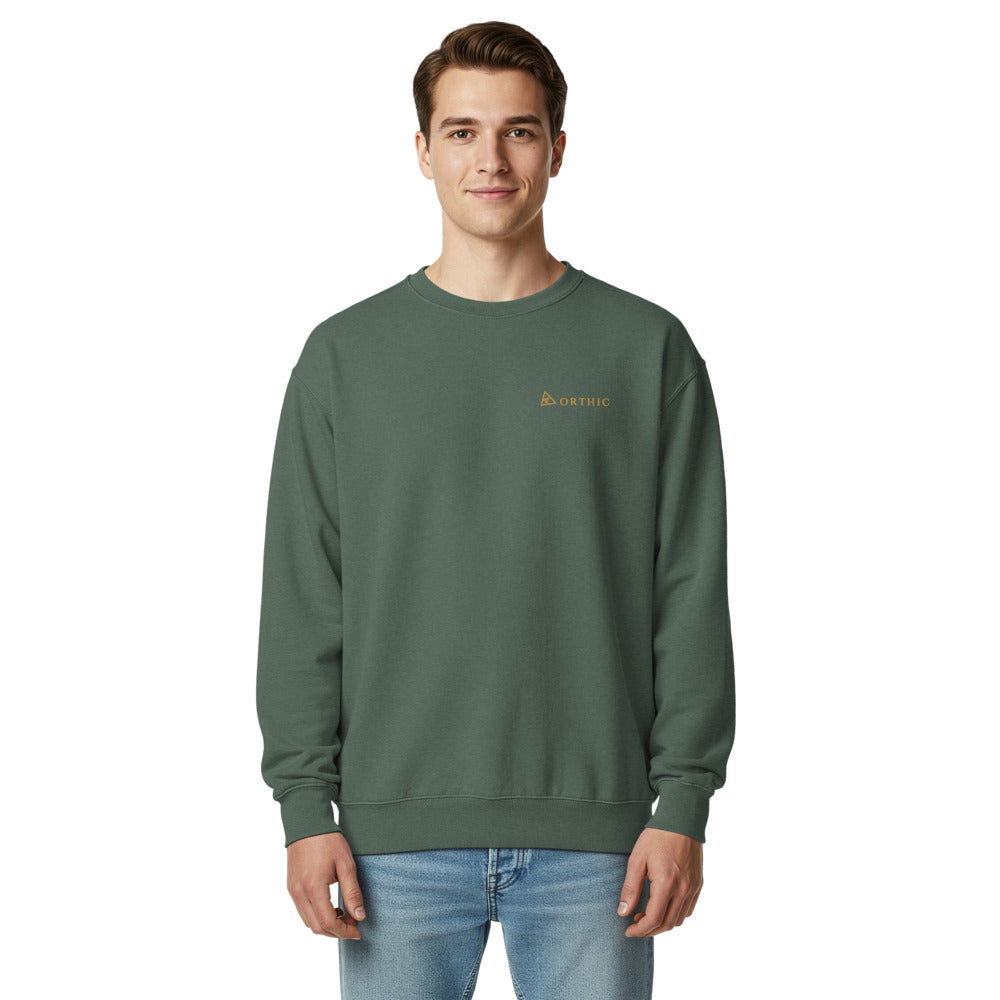 Canyon Hour Garment-Dyed Crew — Orthic Mark by ORTHIC