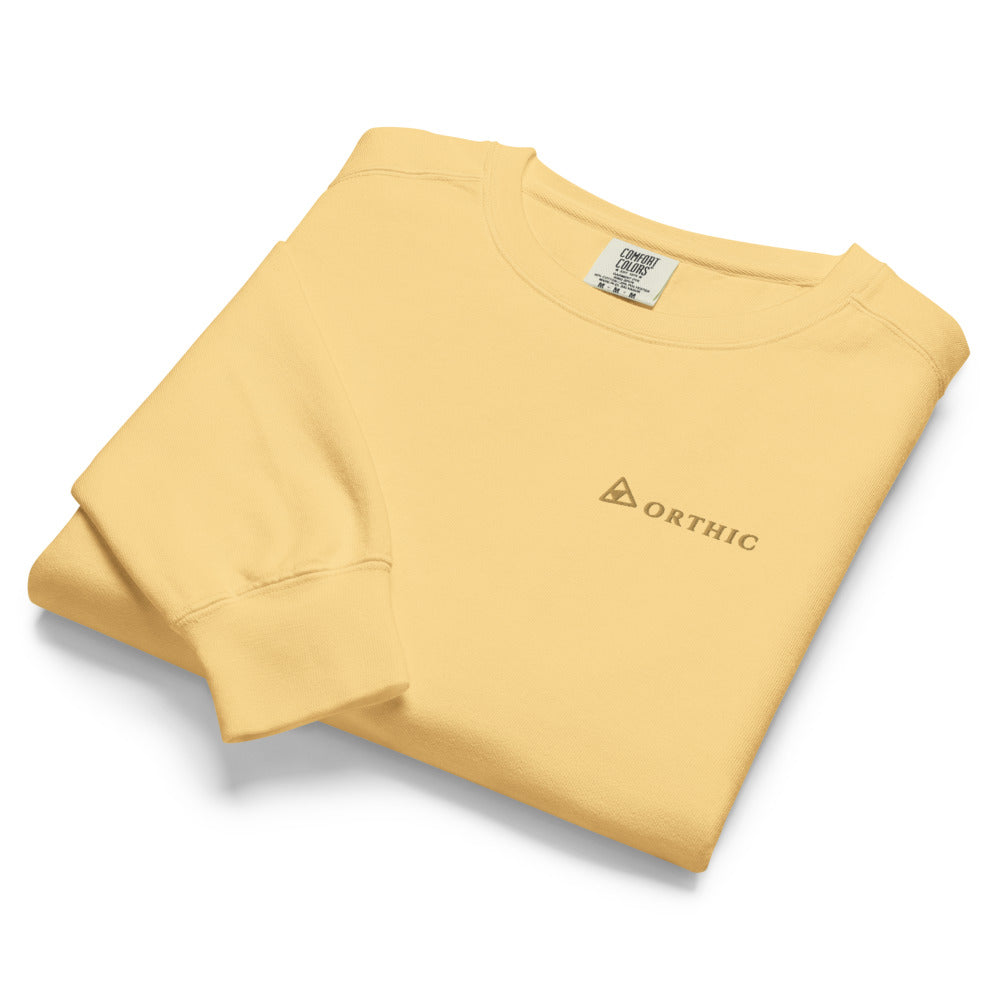 Canyon Hour Garment-Dyed Crew — Orthic Mark by ORTHIC