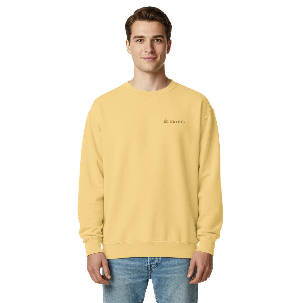 Canyon Hour Garment-Dyed Crew — Orthic Mark by ORTHIC