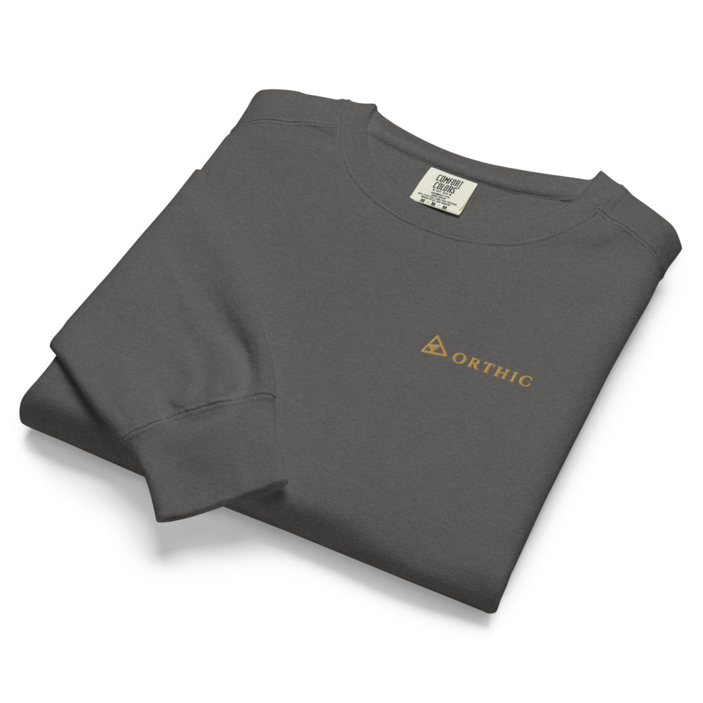 Canyon Hour Garment-Dyed Crew — Orthic Mark by ORTHIC