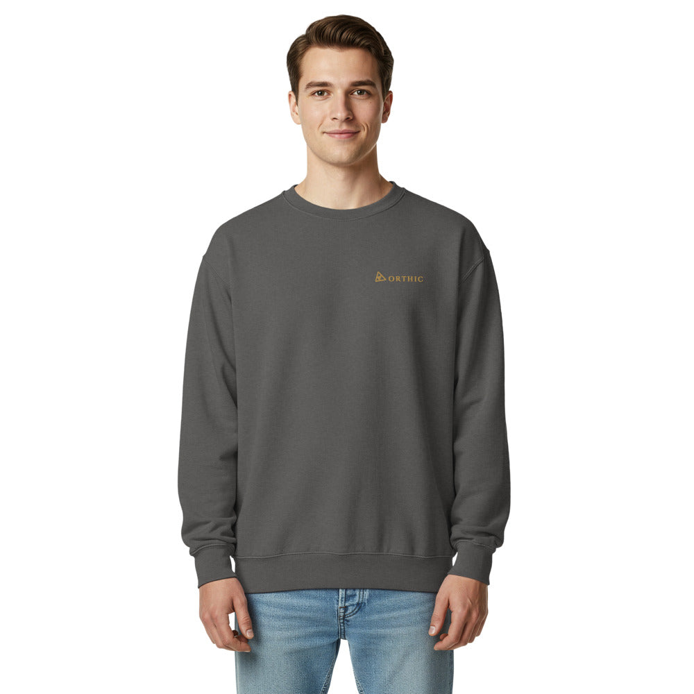 Canyon Hour Garment-Dyed Crew — Orthic Mark by ORTHIC