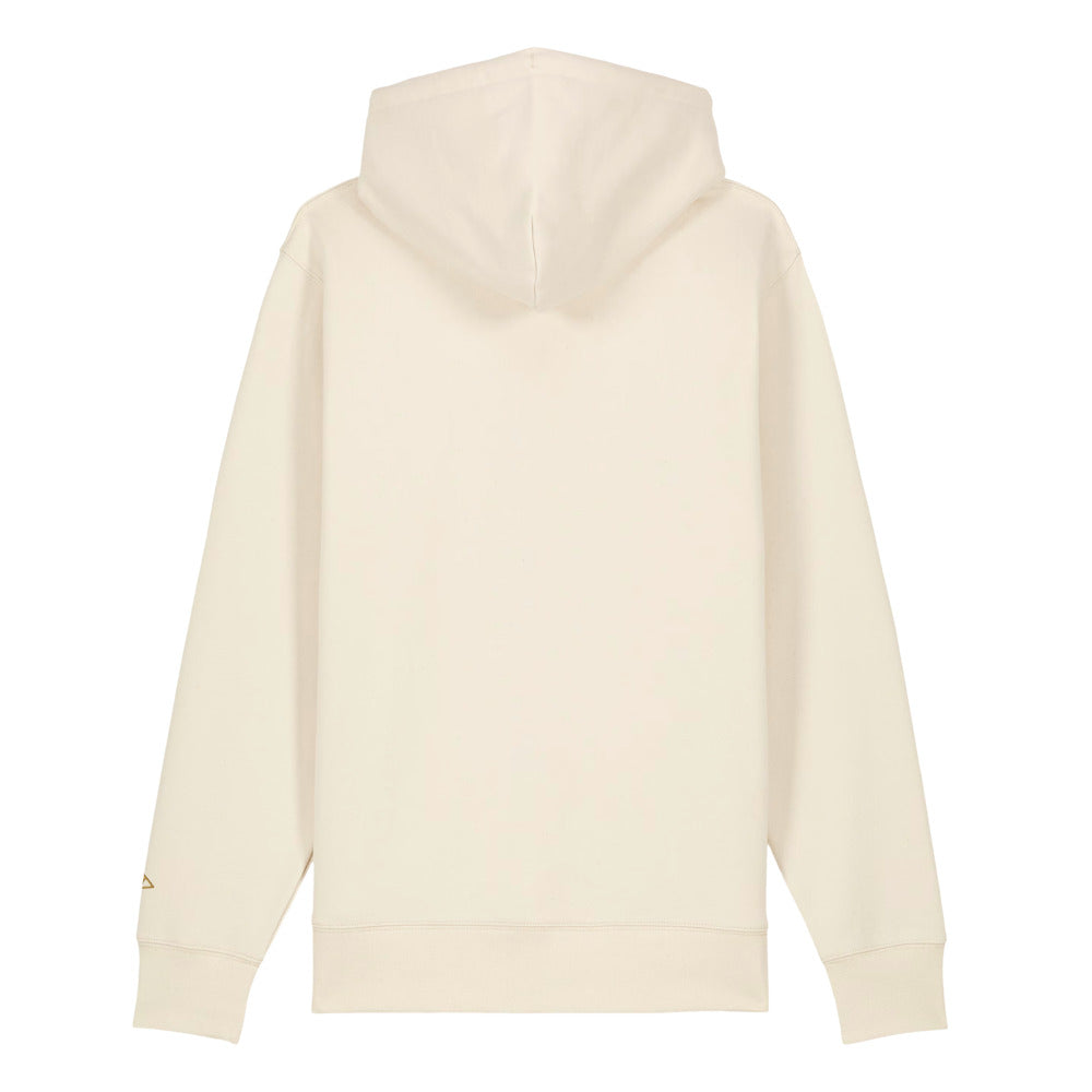 Quiet Weight Tracksuit Zip Hoodie — Brushed Organic Fleece in Natural Raw, back