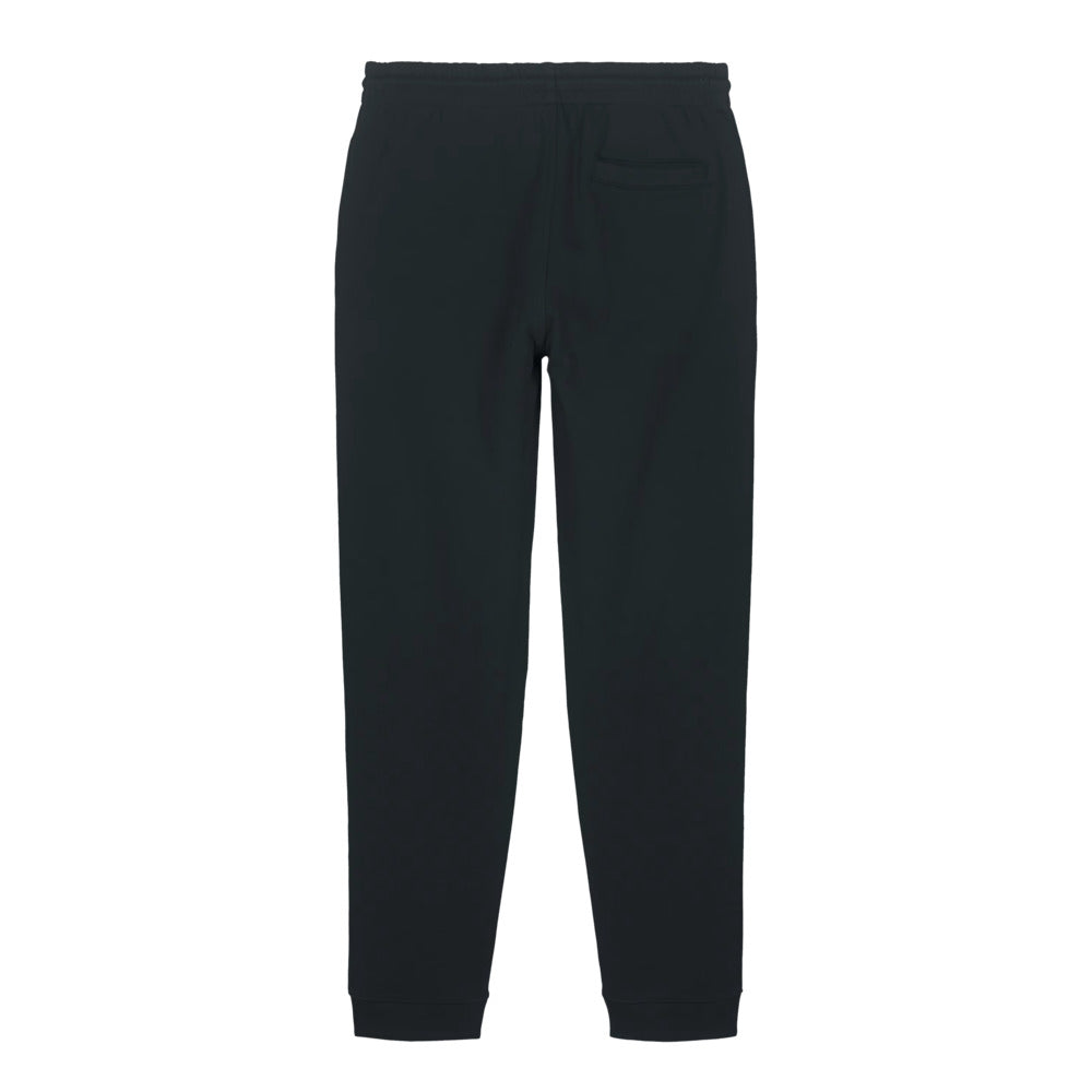 Quiet Weight Tracksuit Jogger — Brushed Organic Fleece in Black, back