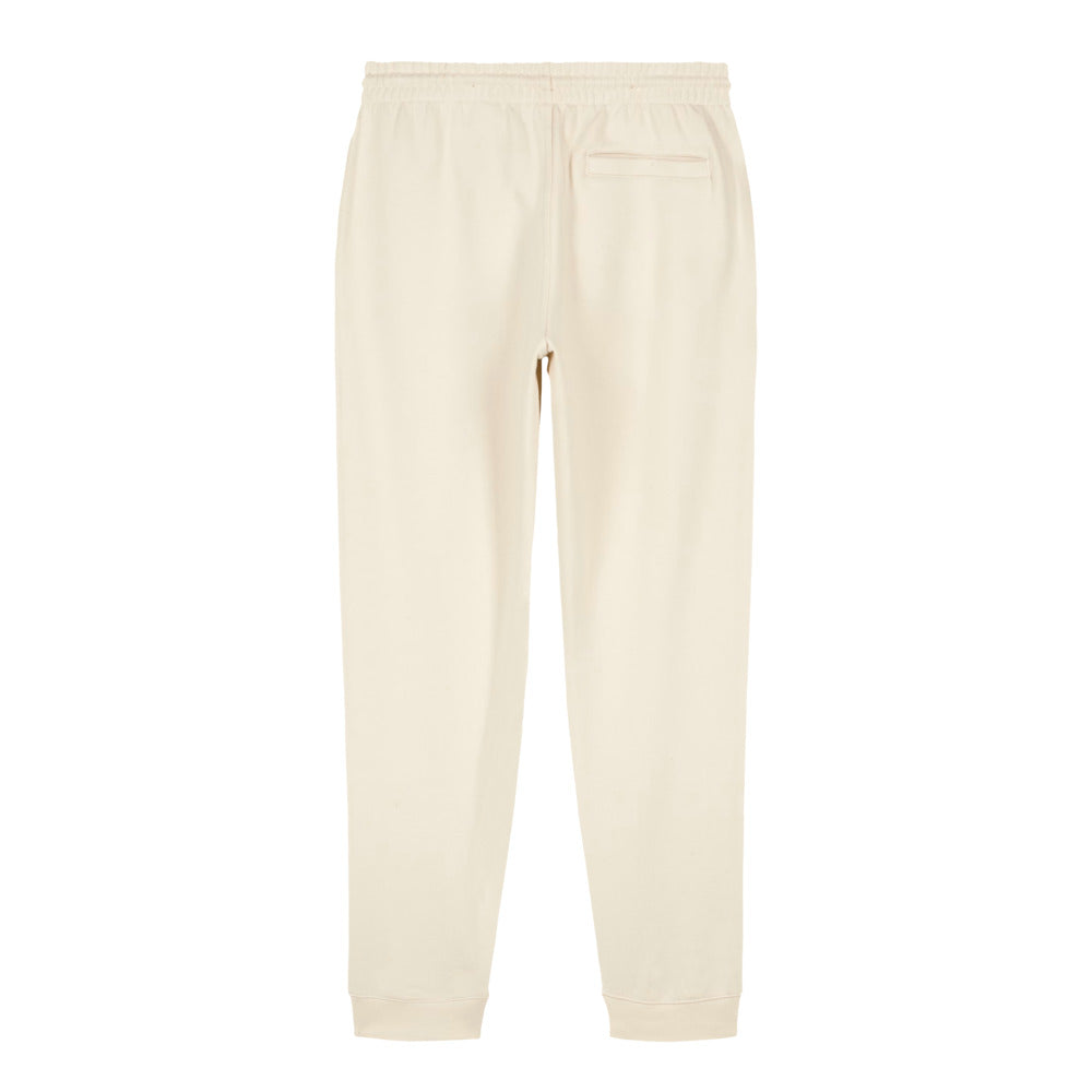 Quiet Weight Tracksuit Jogger — Brushed Organic Fleece in Natural Raw, back