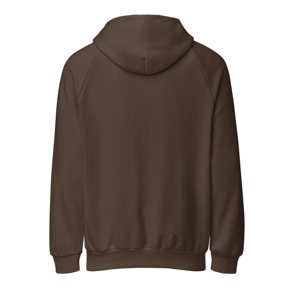 ORTHIC Mark Only 560 Hoodie — Super Heavyweight Relaxed Fit in Chocolate Brown (ghost back)