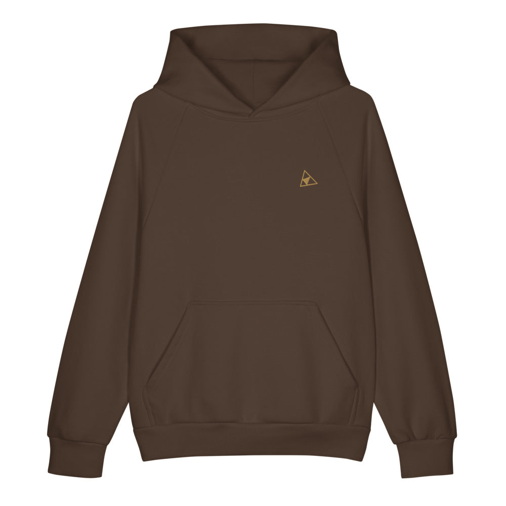 ORTHIC Mark Only 560 Hoodie — Super Heavyweight Relaxed Fit in Chocolate Brown (flat front)