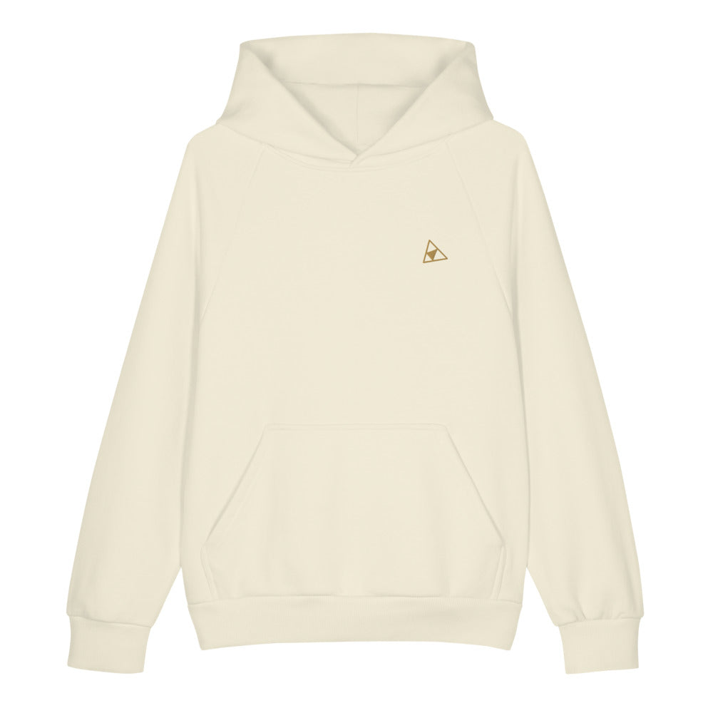 ORTHIC Mark Only 560 Hoodie — Super Heavyweight Relaxed Fit in Cream (flat front)
